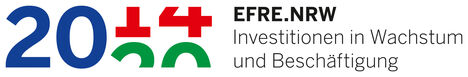 Logo 2014 / 2020 Efre.NRW mit dem Zusatz 'Investition in Wachstum'.
